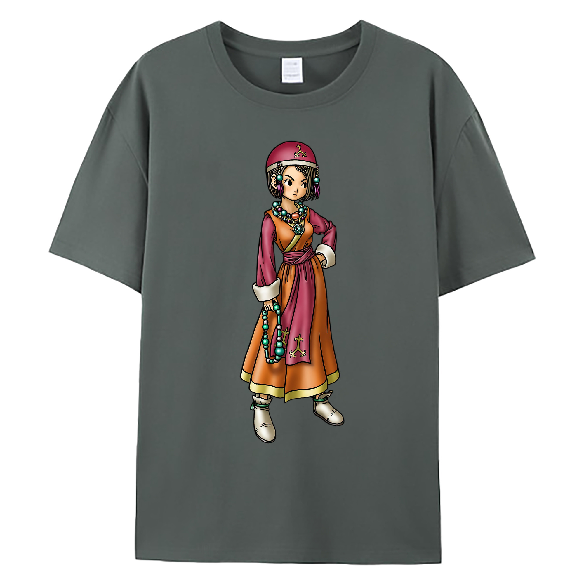 （画像用） ドラゴンクエスト Doragon Kuesuto Dragon Quest 綿100％ メンズ半袖Tシャツ｜肌触りやわらか＆通気性